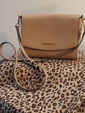 Michael Kors Tan Leather Crossbody with Gold Hardware